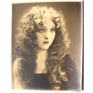 Vintage Antique Large 1920s Madge Bellamy Gelatin Silver Portrait Photo 11"x14"